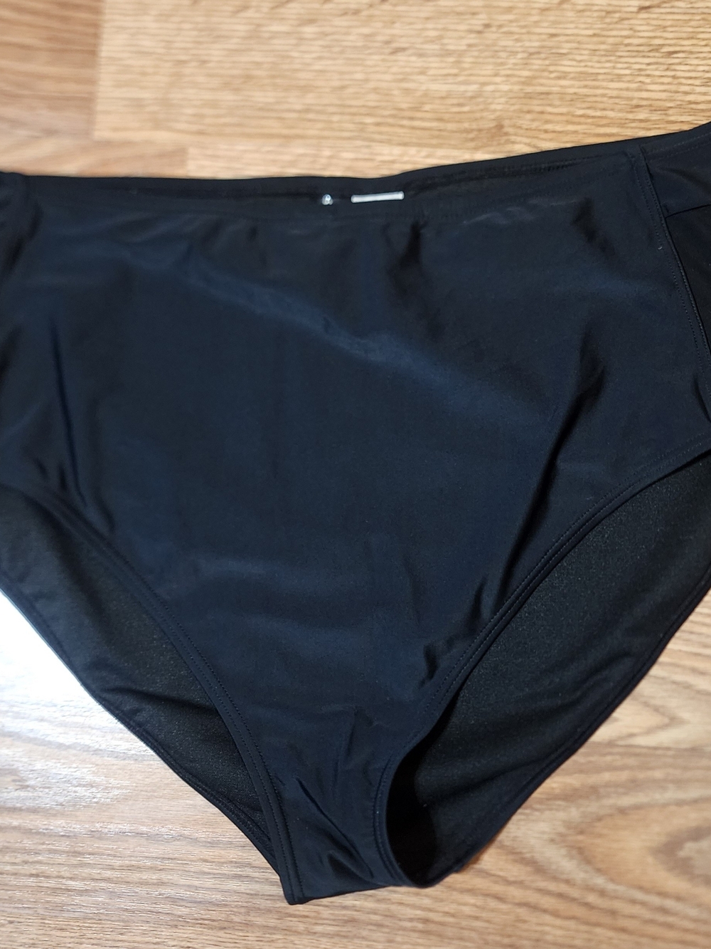 ALLURE Black Bikini Bottoms with Mesh Siding